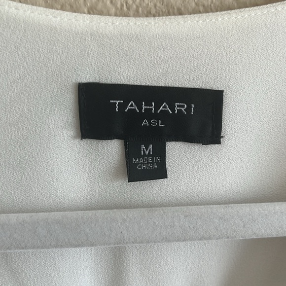 White Tahari ASL Short Sleeve Blouse - worn once - Picture 2 of 8